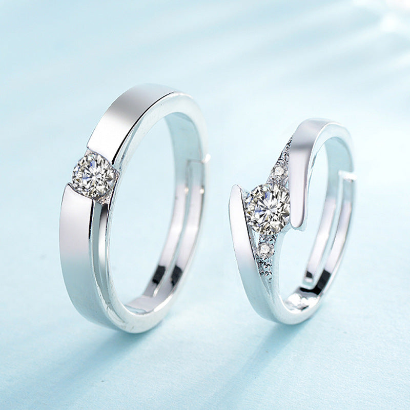 Artificial Diamond Couple Pair Of Marriage Rings
