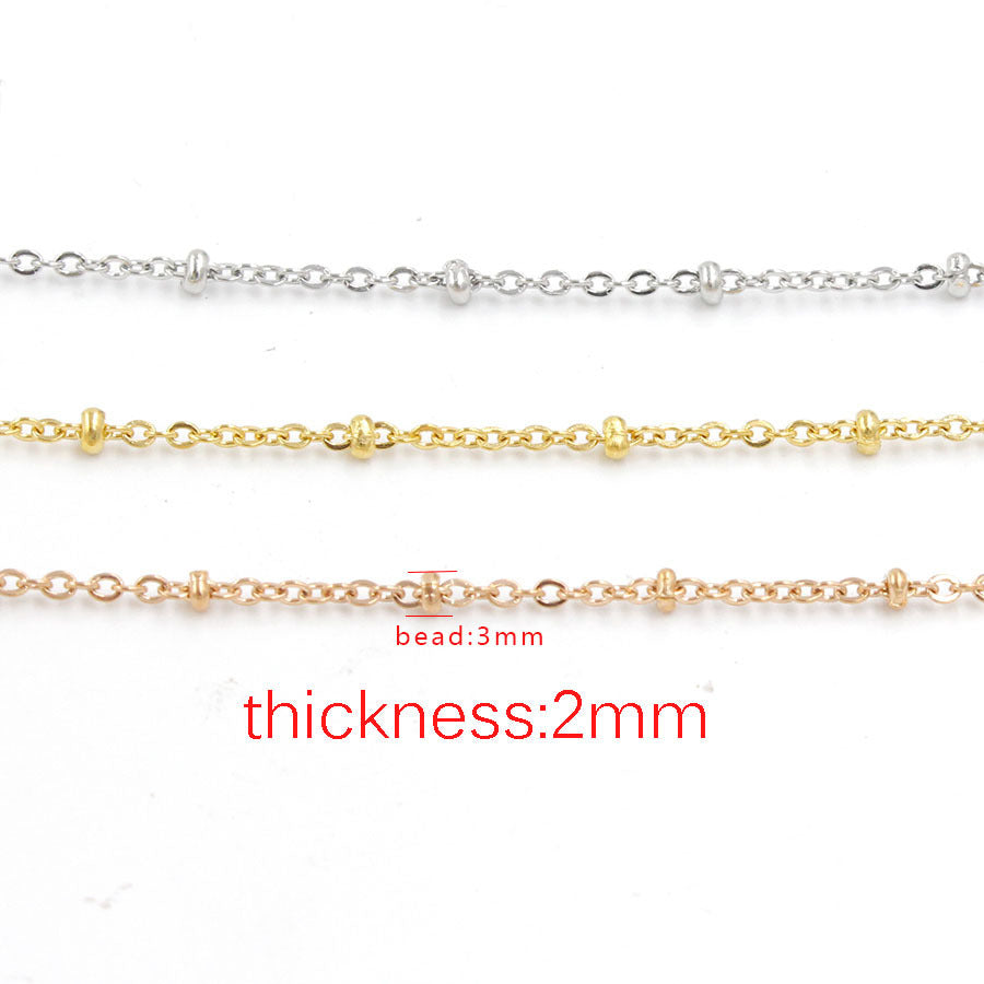 Sizes Stainless Steel Clip Bead With Necklaces