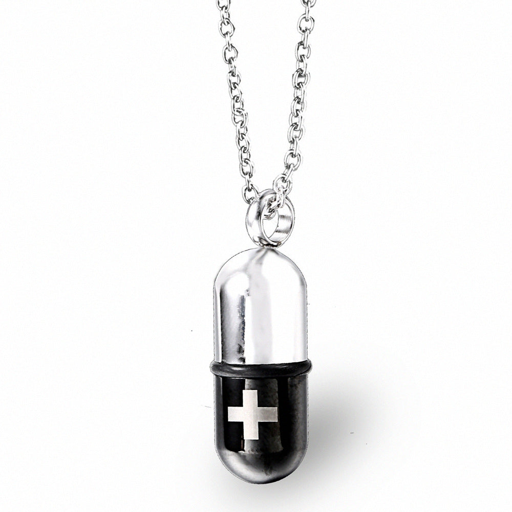 Titanium Pill Capsule Detachable Perfume Bottle Cinerary Pendants
