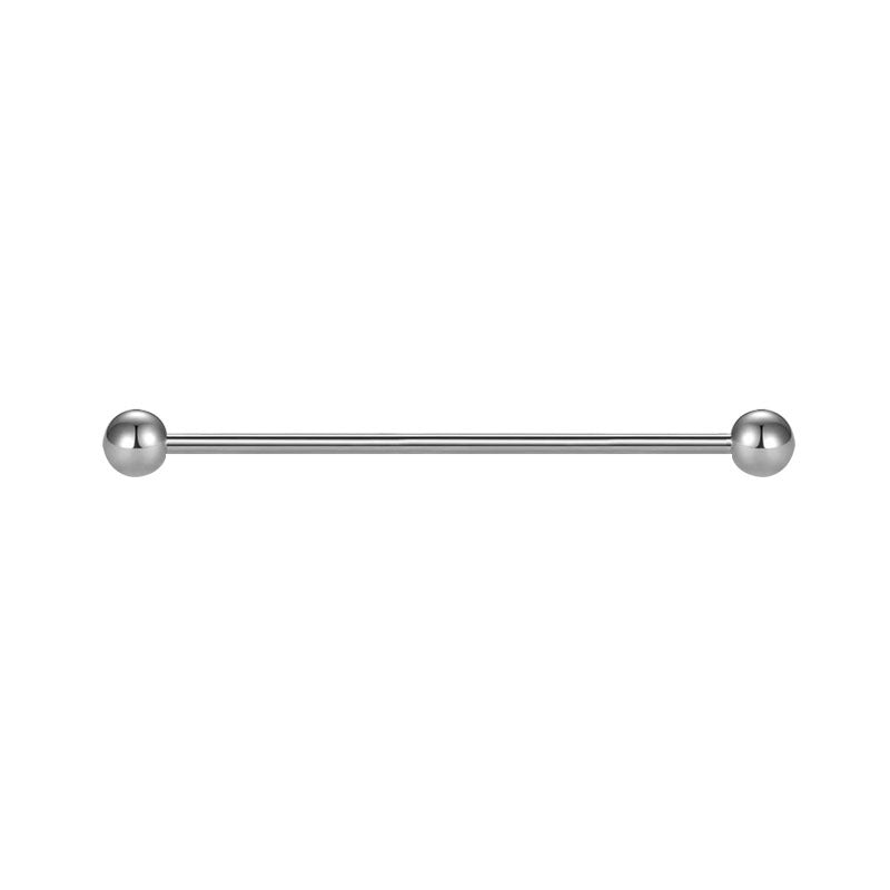 Personality Industrial Barbell Cross Bar Piercing Earrings