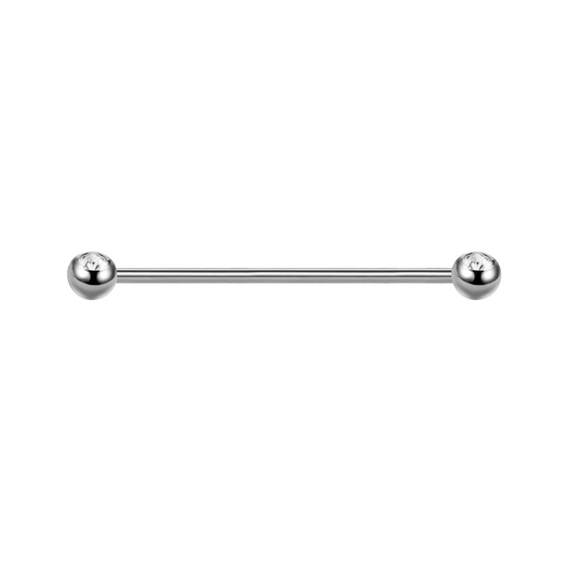 Personality Industrial Barbell Cross Bar Piercing Earrings