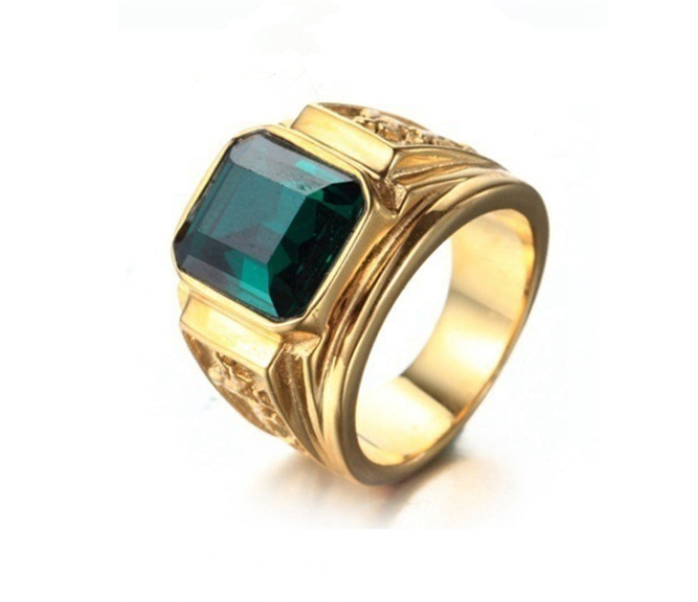 Men's Ornament Trendy Fashion Vintage Gold Rings