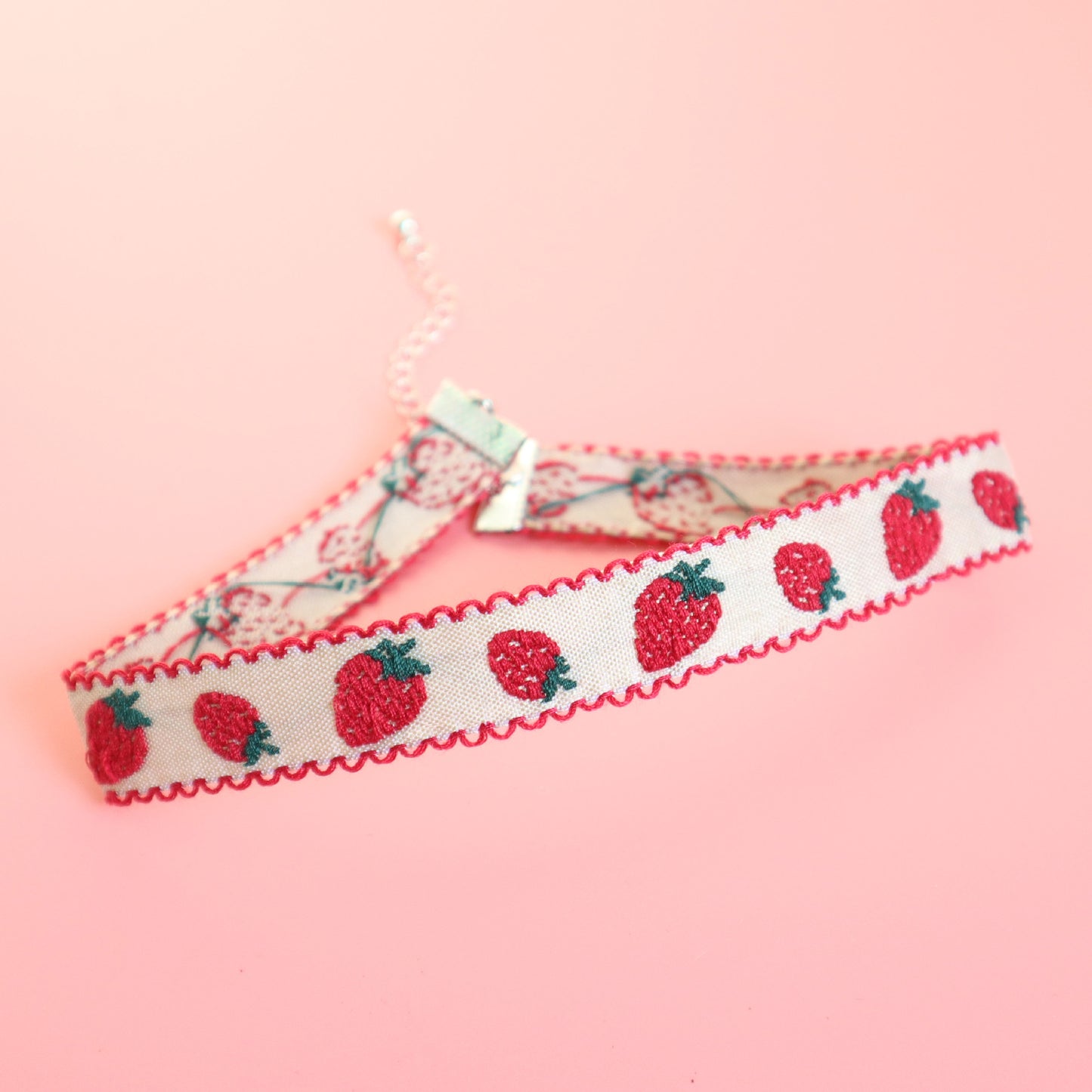 Women's Girly Style Cute Red Strawberry Choker Necklaces