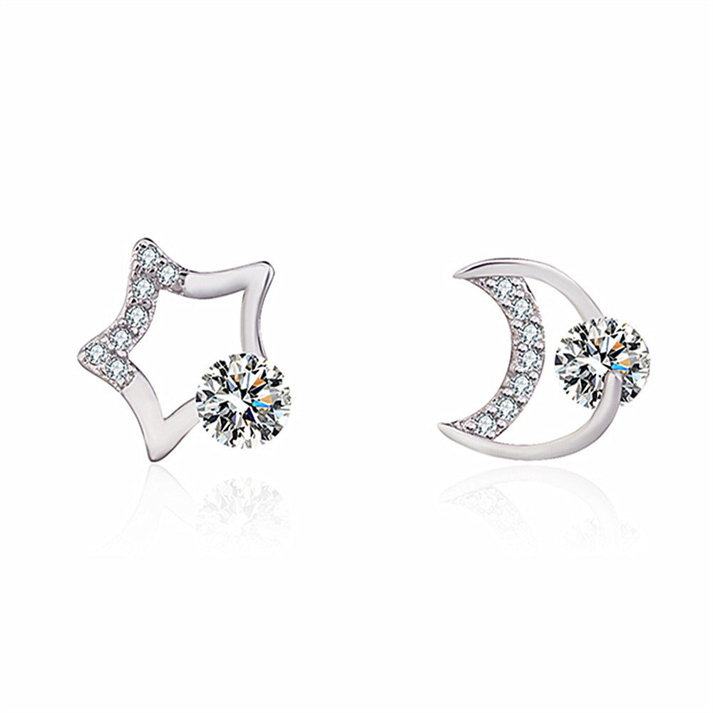 Korean Style Female Star Moon Temperament Earrings