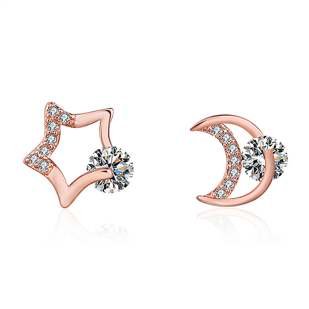 Korean Style Female Star Moon Temperament Earrings