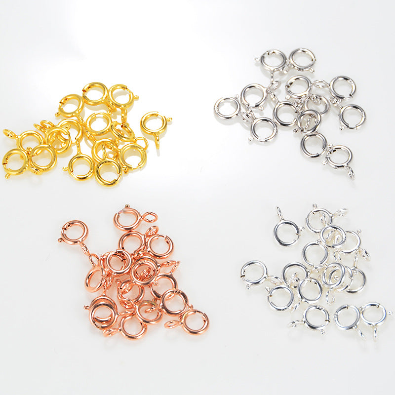 Spring Fastener Buckle Gold Plated Handmade Earrings
