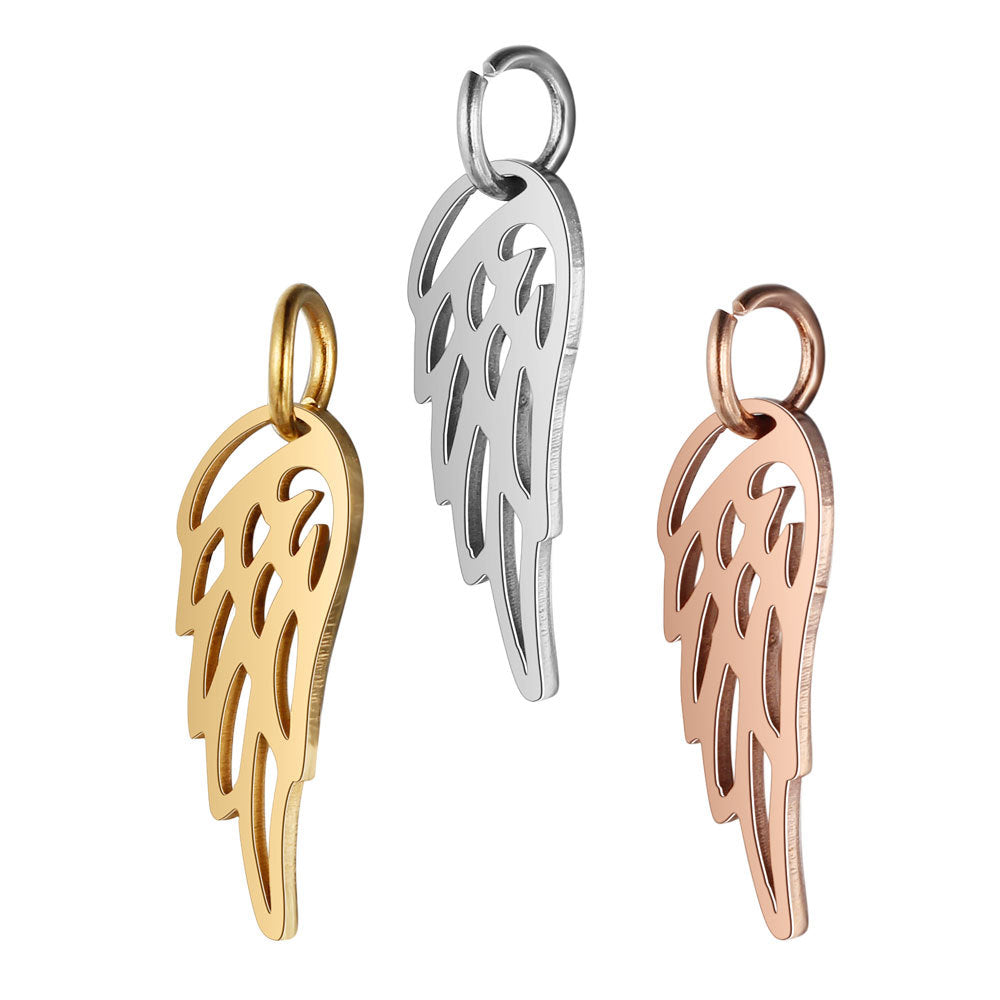 Stainless Steel Dog's Paw Peach Heart Pendants