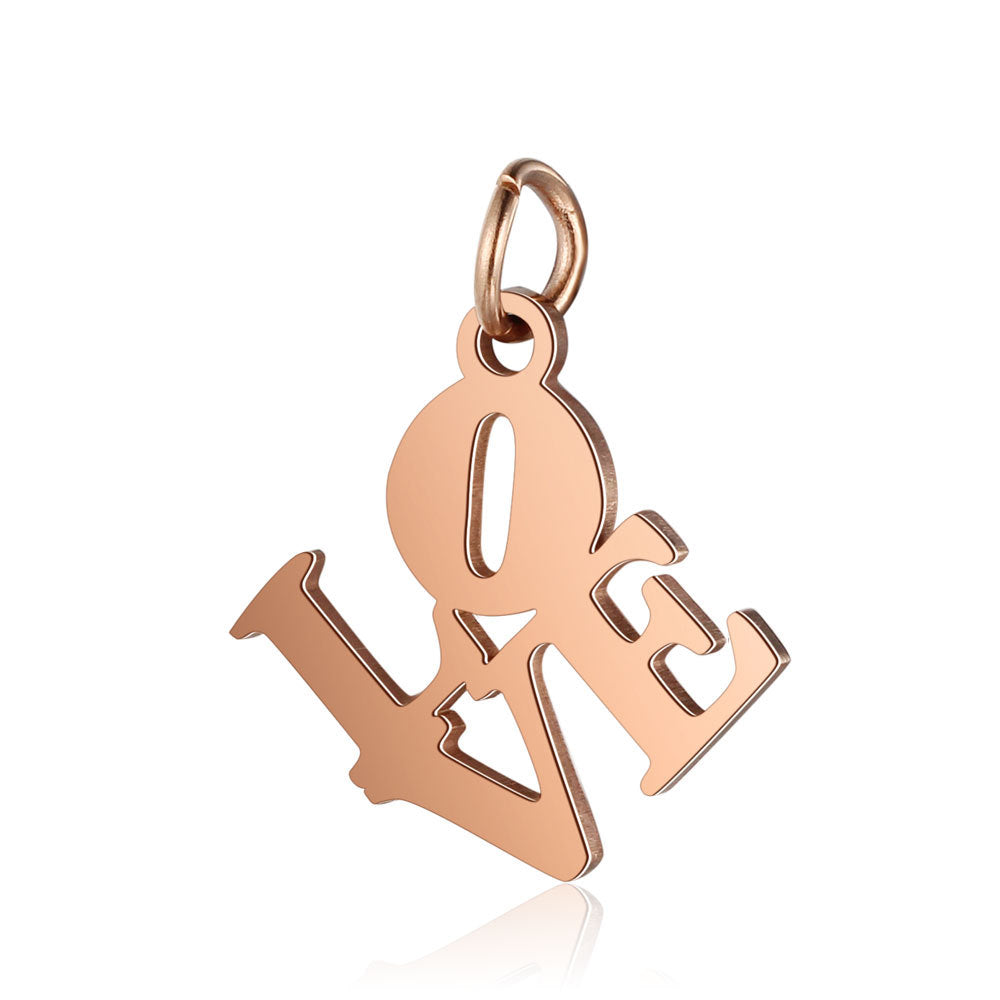Stainless Steel Dog's Paw Peach Heart Pendants