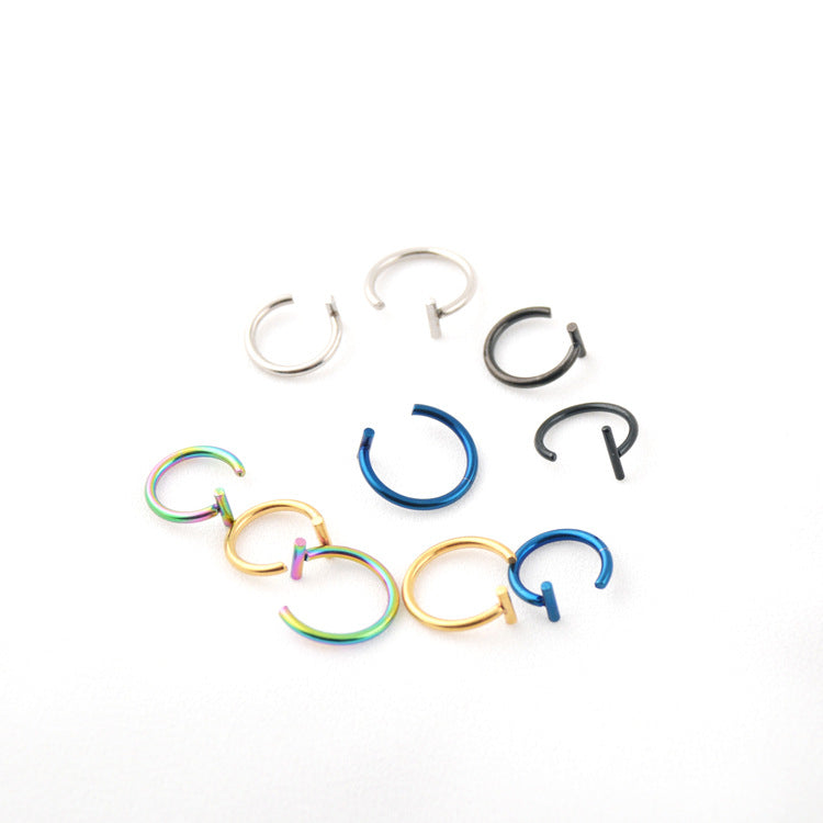Steel Titanium Fake Lip Clip Labret Earrings