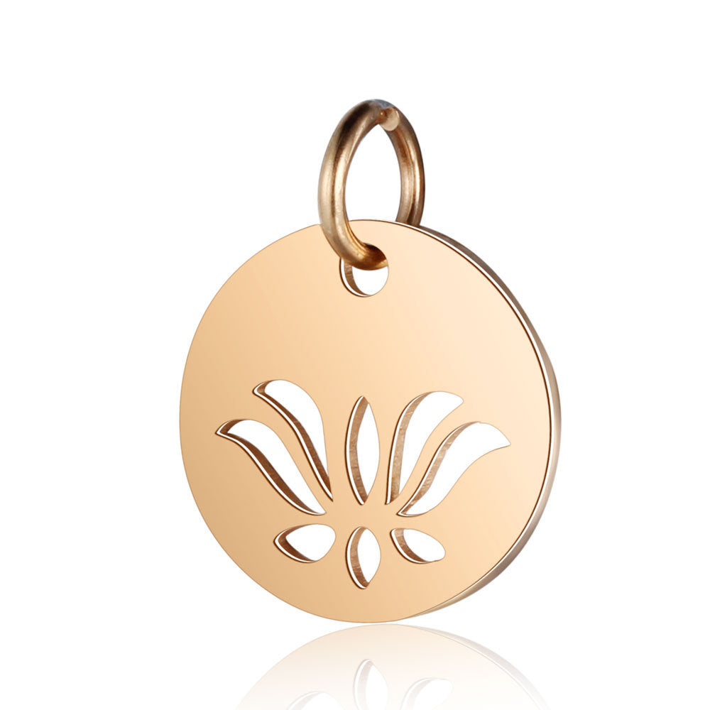 Stainless Steel Dog's Paw Peach Heart Pendants