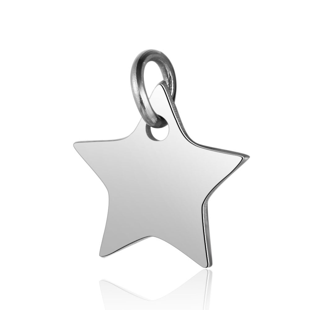 Stainless Steel Dog's Paw Peach Heart Pendants