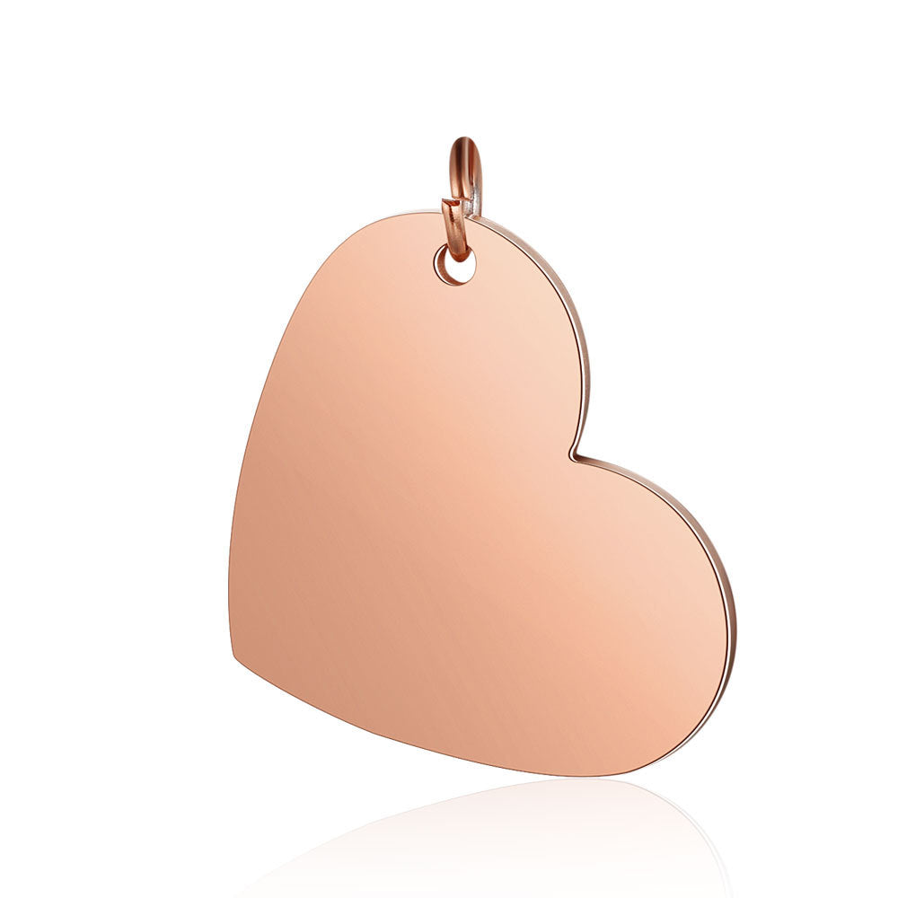 Polished Peach Heart Glossy Can Carve Pendants
