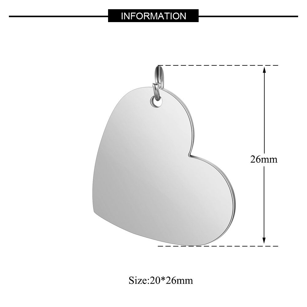 Polished Peach Heart Glossy Can Carve Pendants