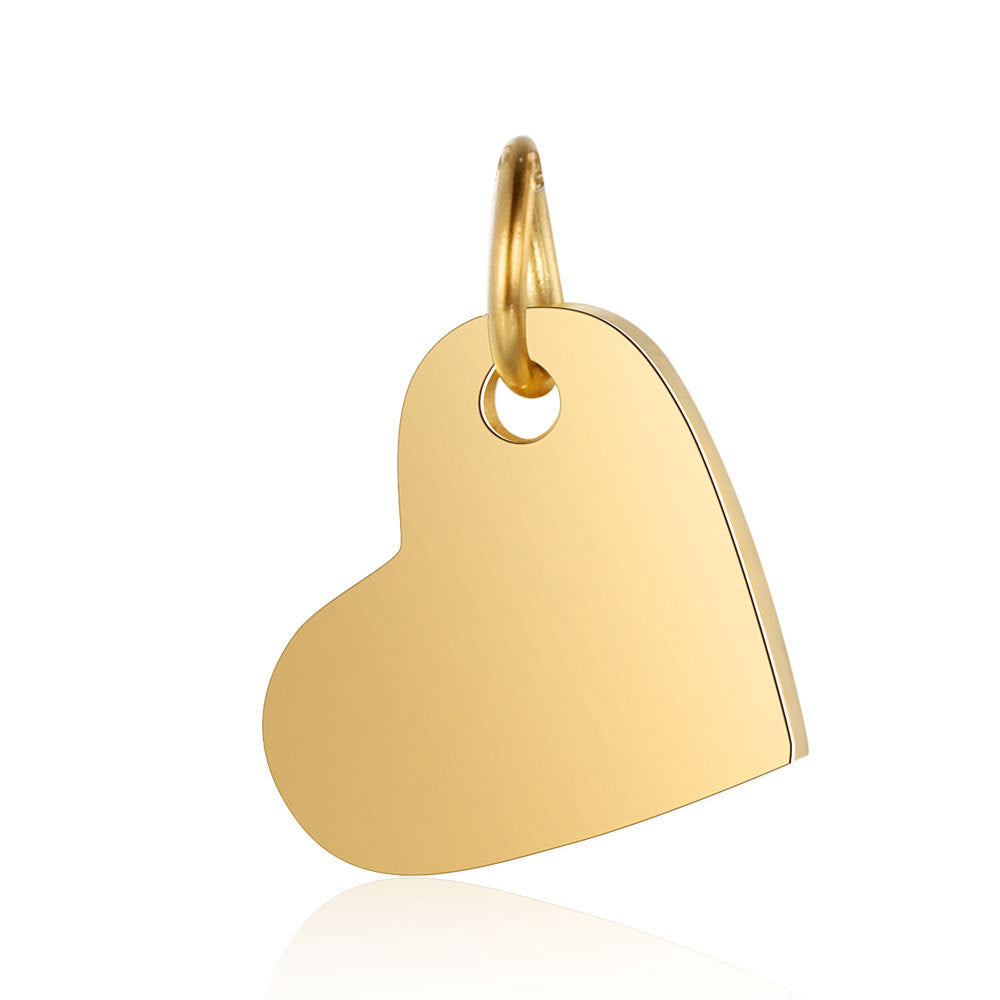 Polished Peach Heart Glossy Can Carve Pendants