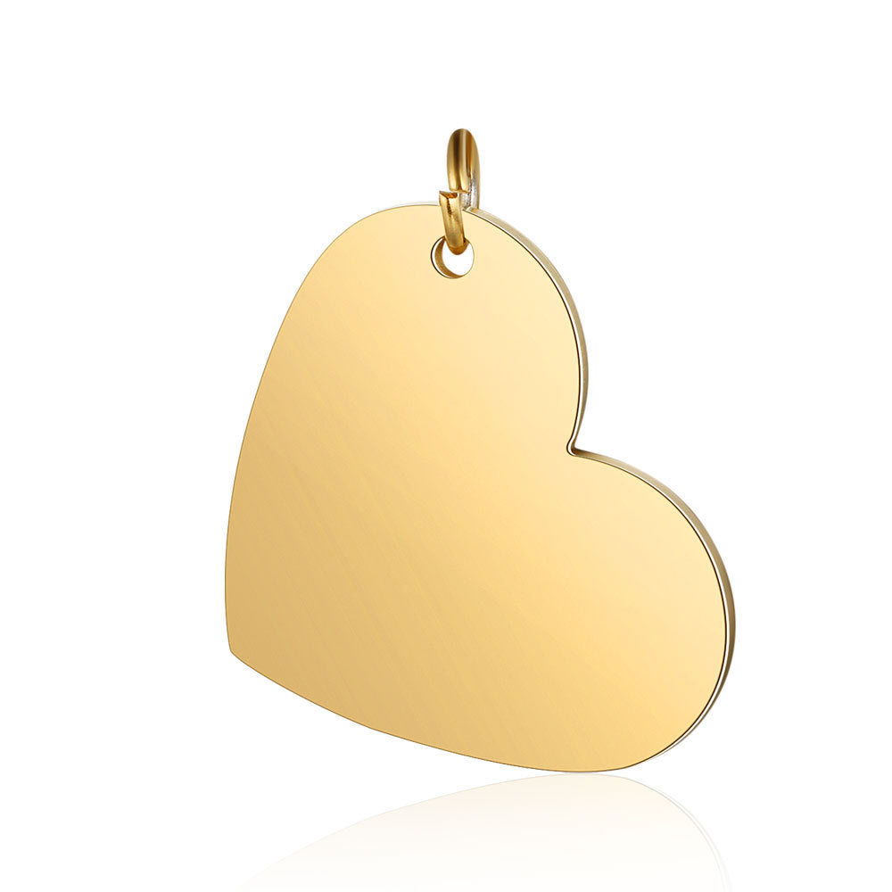 Polished Peach Heart Glossy Can Carve Pendants
