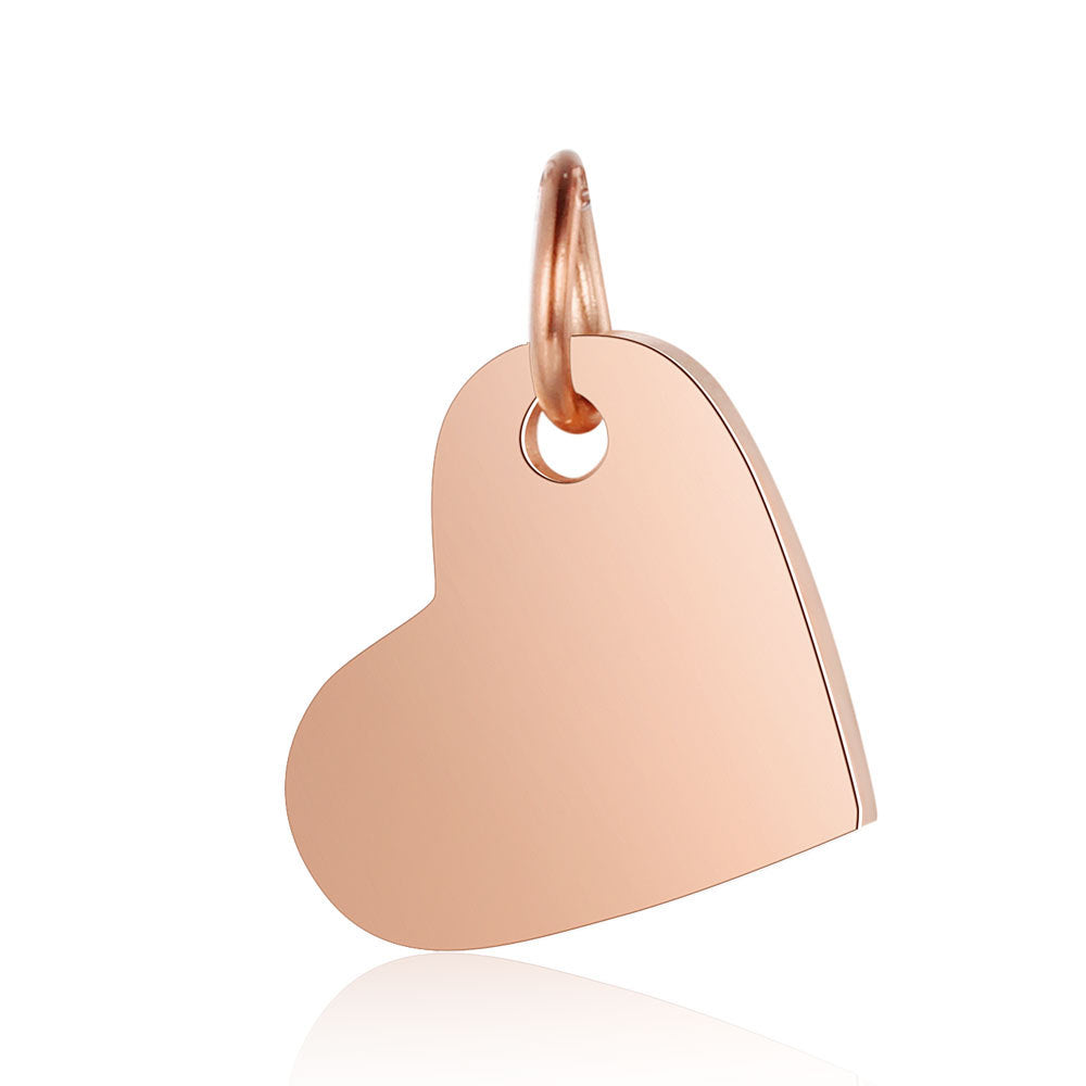 Polished Peach Heart Glossy Can Carve Pendants