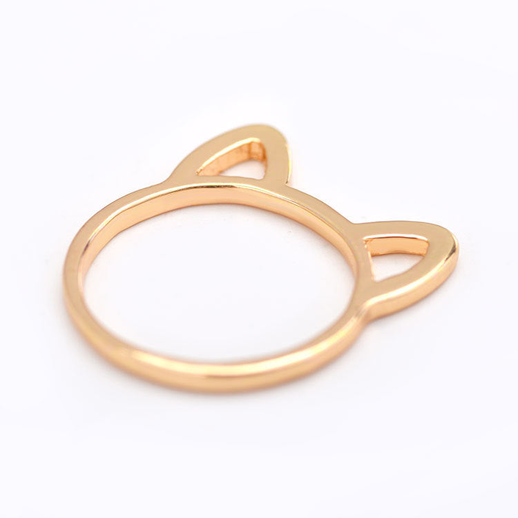 Minimalist Creative Design Hollow Out Kitty Rings