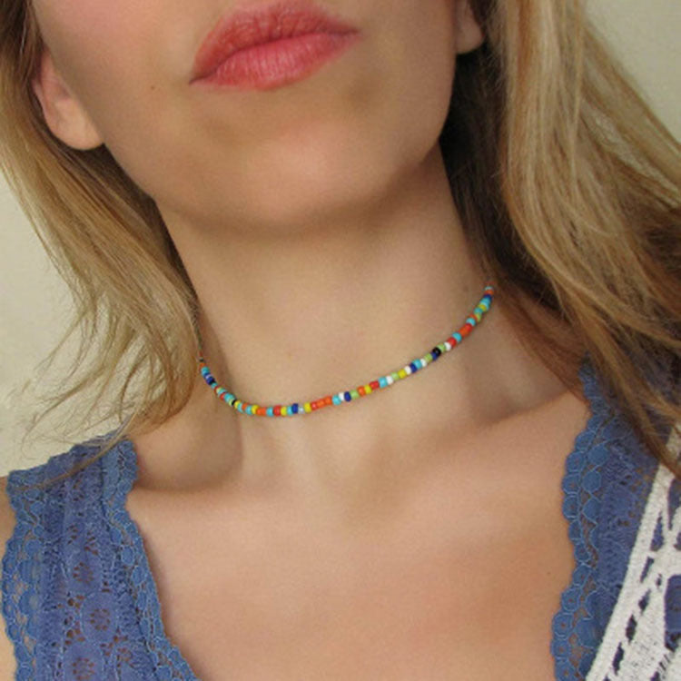 Bohemian Rainbow Handmade Fashion Color Bead Necklaces