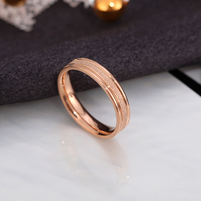 Simple Cool Titanium Steel Pressure Sand Rings