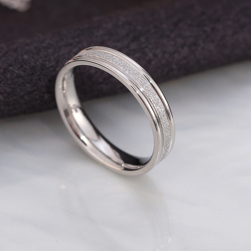 Simple Cool Titanium Steel Pressure Sand Rings