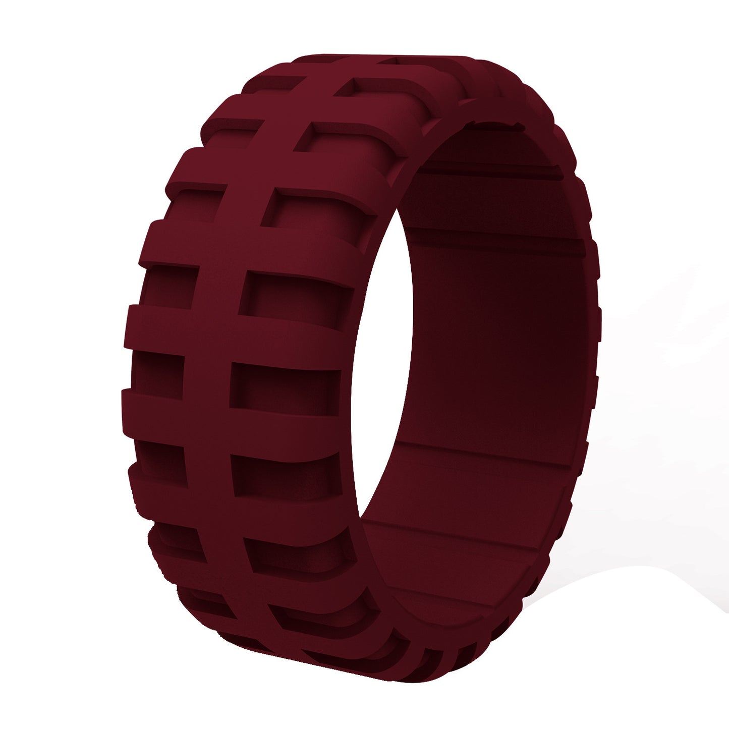 Men's Tire Pattern Silica Gel Breathable Type Silicone Rings