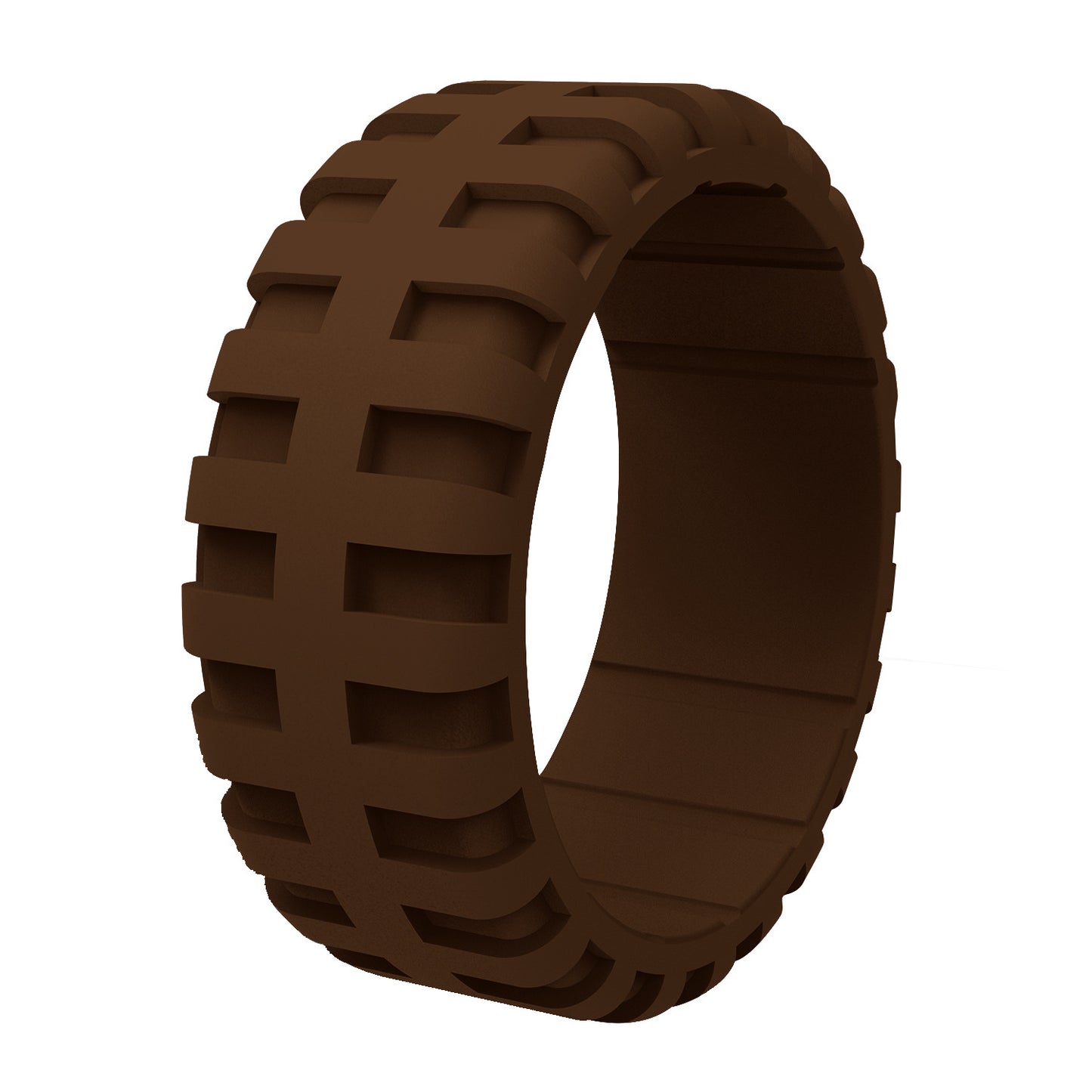 Men's Tire Pattern Silica Gel Breathable Type Silicone Rings