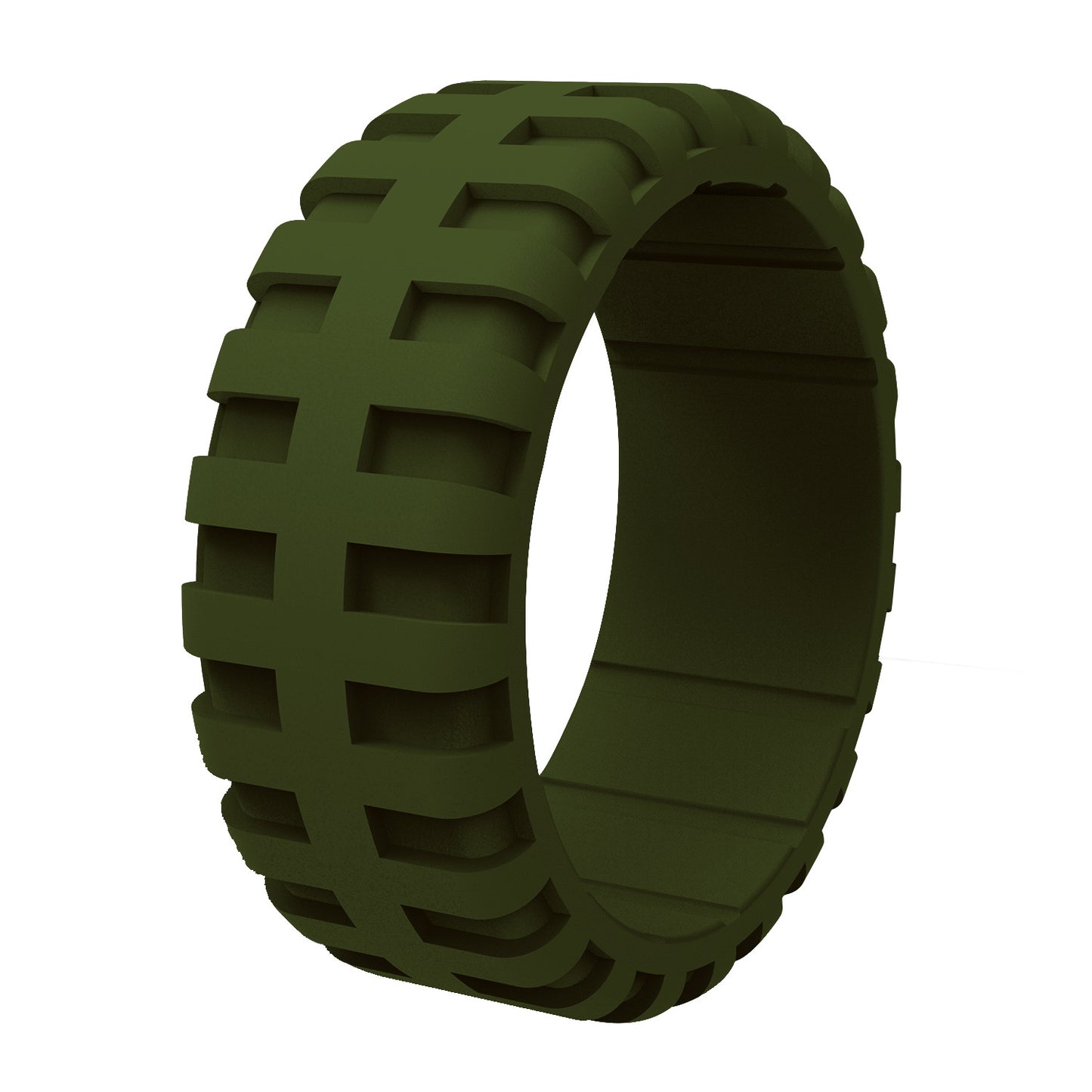 Men's Tire Pattern Silica Gel Breathable Type Silicone Rings