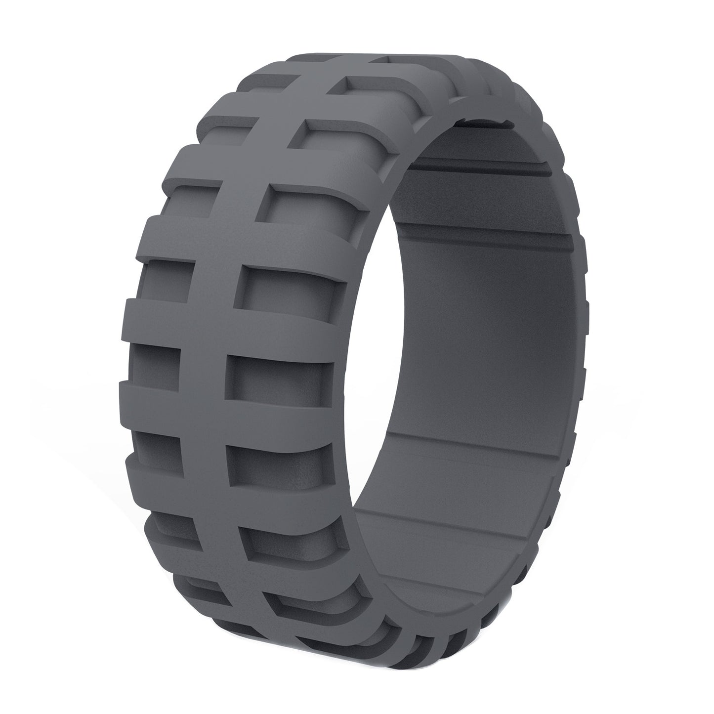 Men's Tire Pattern Silica Gel Breathable Type Silicone Rings
