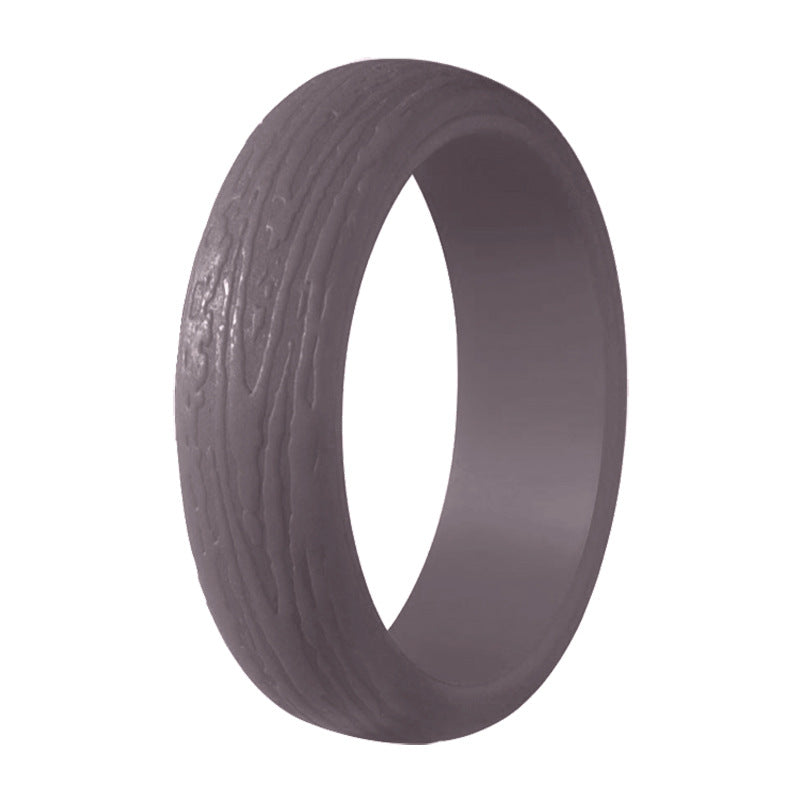 Silica Gel Bark Pattern Personality Sports Rings