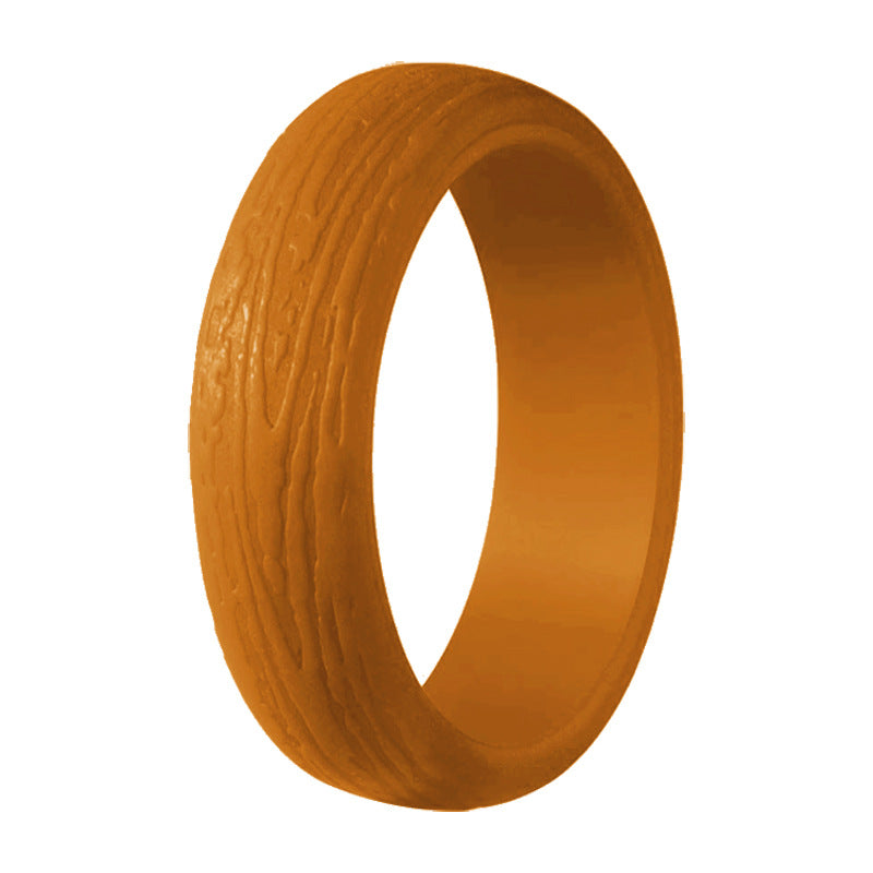 Silica Gel Bark Pattern Personality Sports Rings