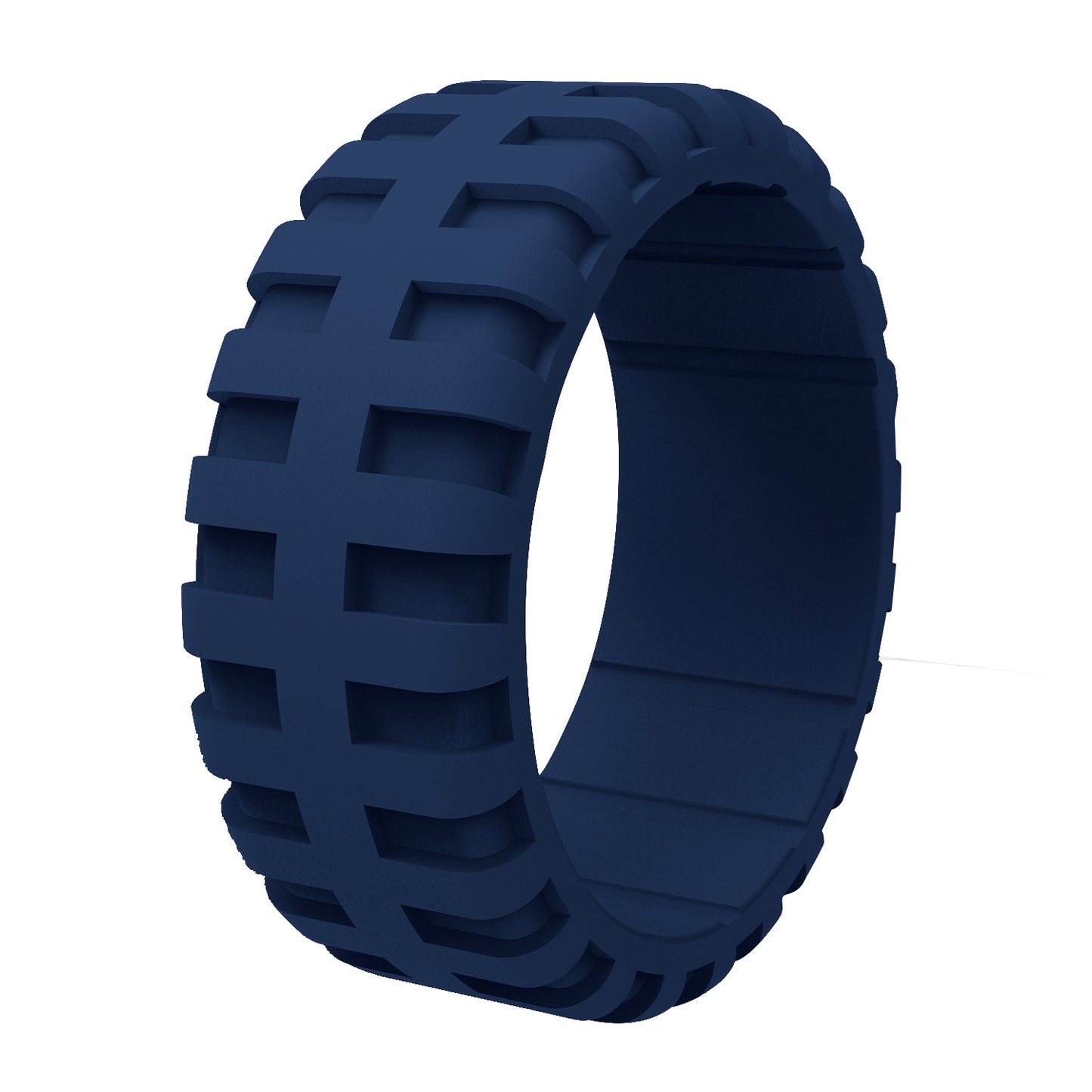 Men's Tire Pattern Silica Gel Breathable Type Silicone Rings