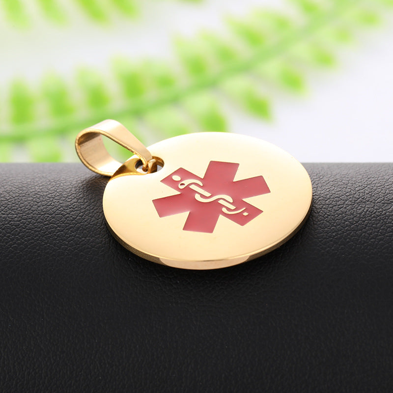 Medical Logo Snake Stick Star Of Life Titanium Steel Pendants