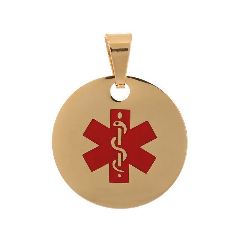 Medical Logo Snake Stick Star Of Life Titanium Steel Pendants