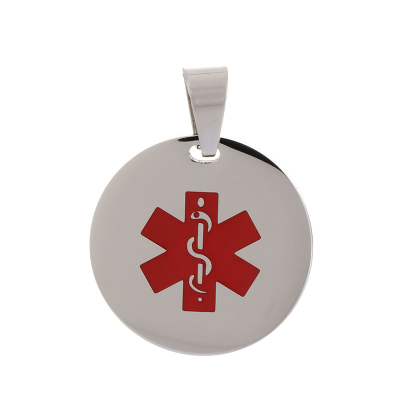 Medical Logo Snake Stick Star Of Life Titanium Steel Pendants
