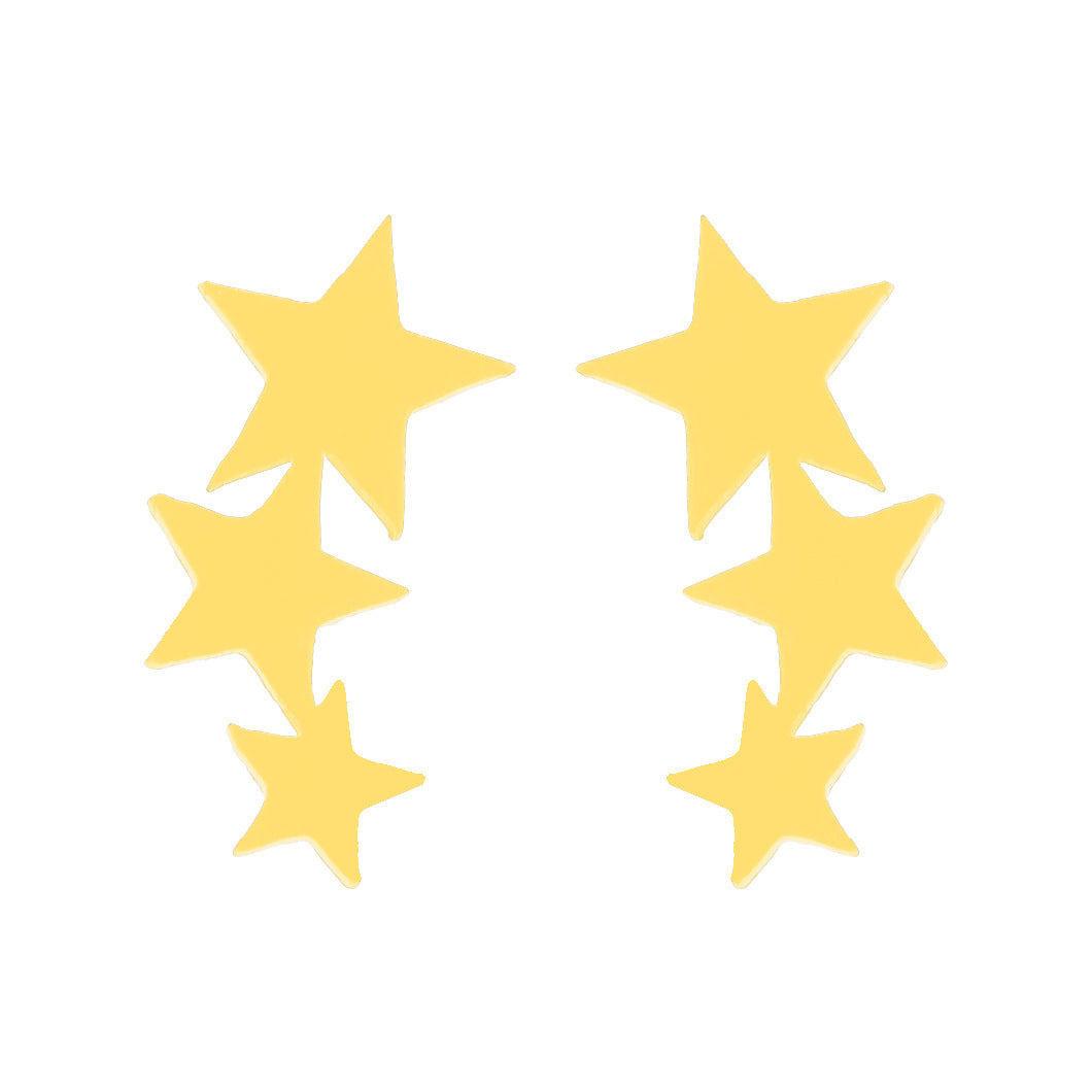 Stainless Steel Love Star Five-pointed Triangle Simple Geometric Earrings