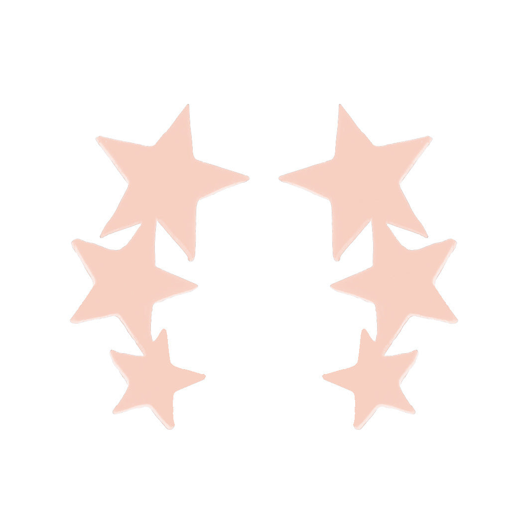 Stainless Steel Love Star Five-pointed Triangle Simple Geometric Earrings