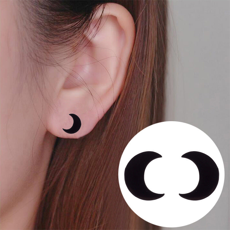 Stainless Steel Love Star Five-pointed Triangle Simple Geometric Earrings
