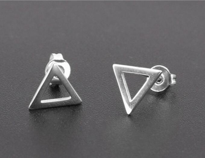 Stainless Steel Love Star Five-pointed Triangle Simple Geometric Earrings