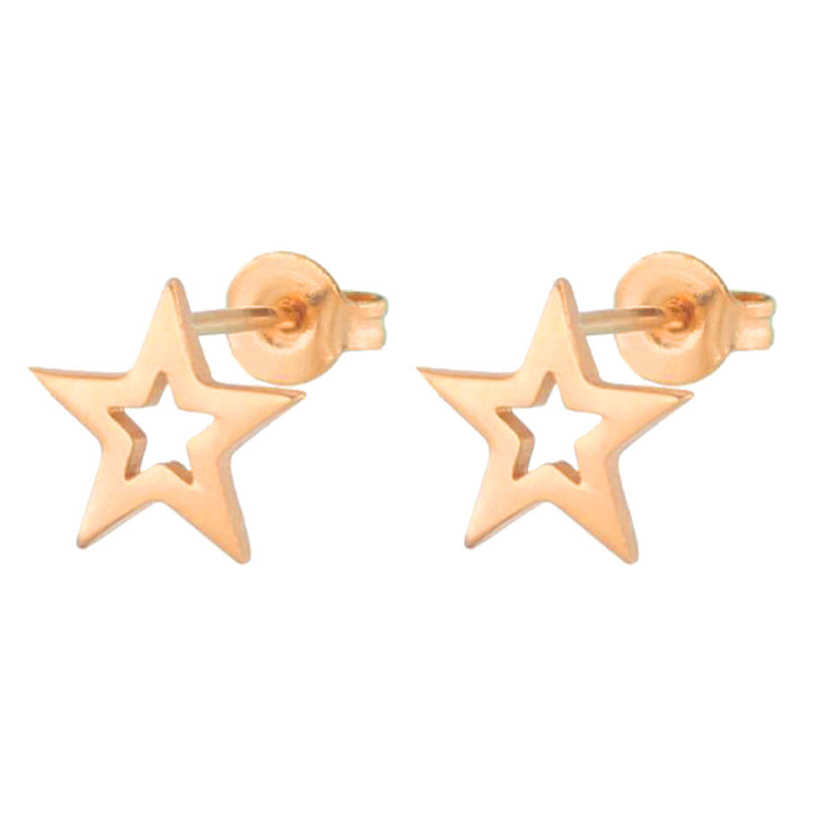 Stainless Steel Love Star Five-pointed Triangle Simple Geometric Earrings