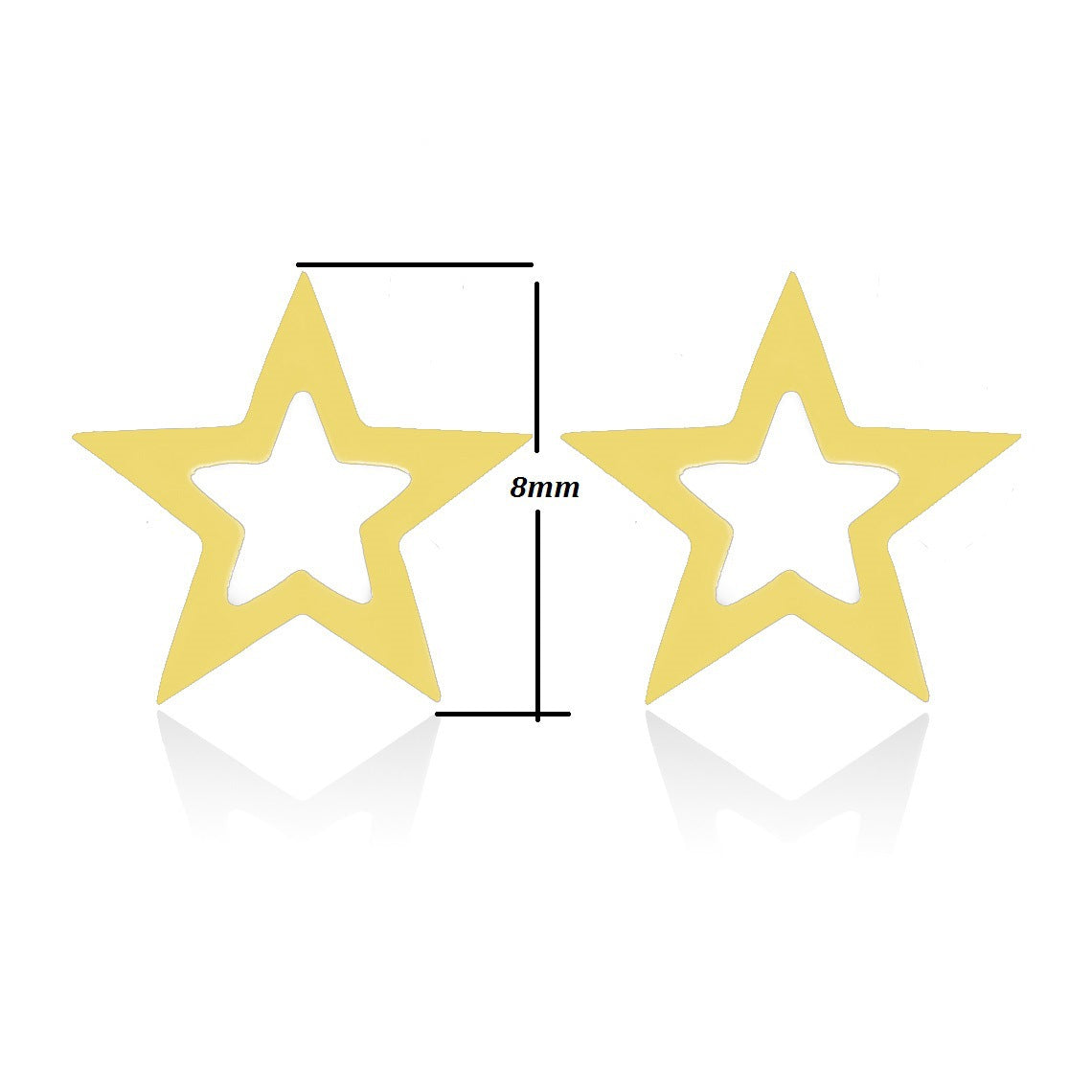 Stainless Steel Love Star Five-pointed Triangle Simple Geometric Earrings