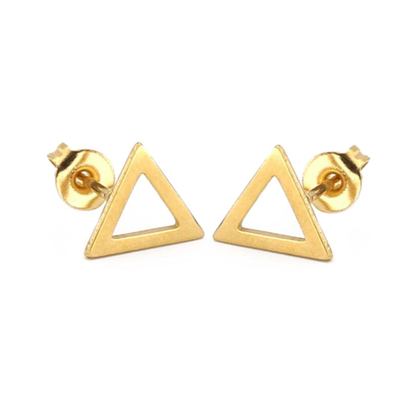 Stainless Steel Love Star Five-pointed Triangle Simple Geometric Earrings