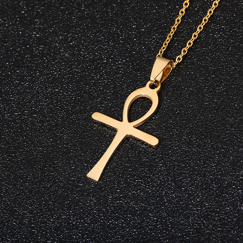 Women's & Men's Stainless Steel Cross Titanium Sweater Chain Necklaces
