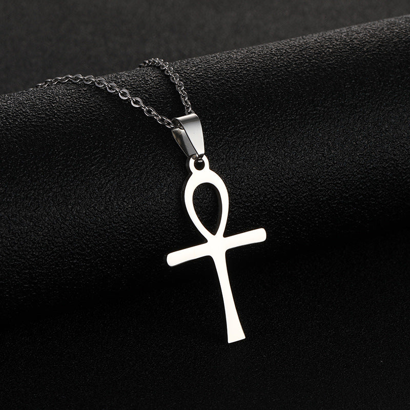 Women's & Men's Stainless Steel Cross Titanium Sweater Chain Necklaces