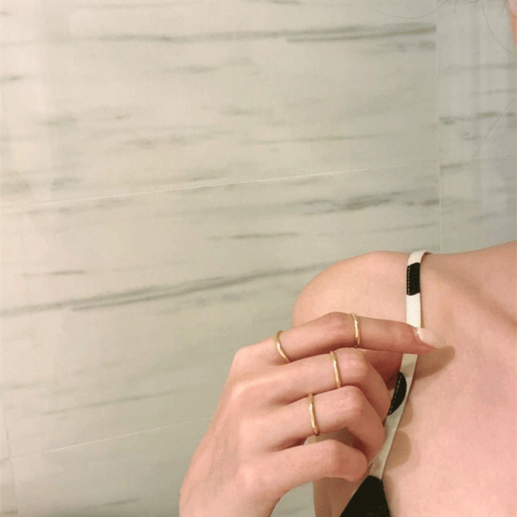 Joint Thin Female Personality Simple Stacked Rings