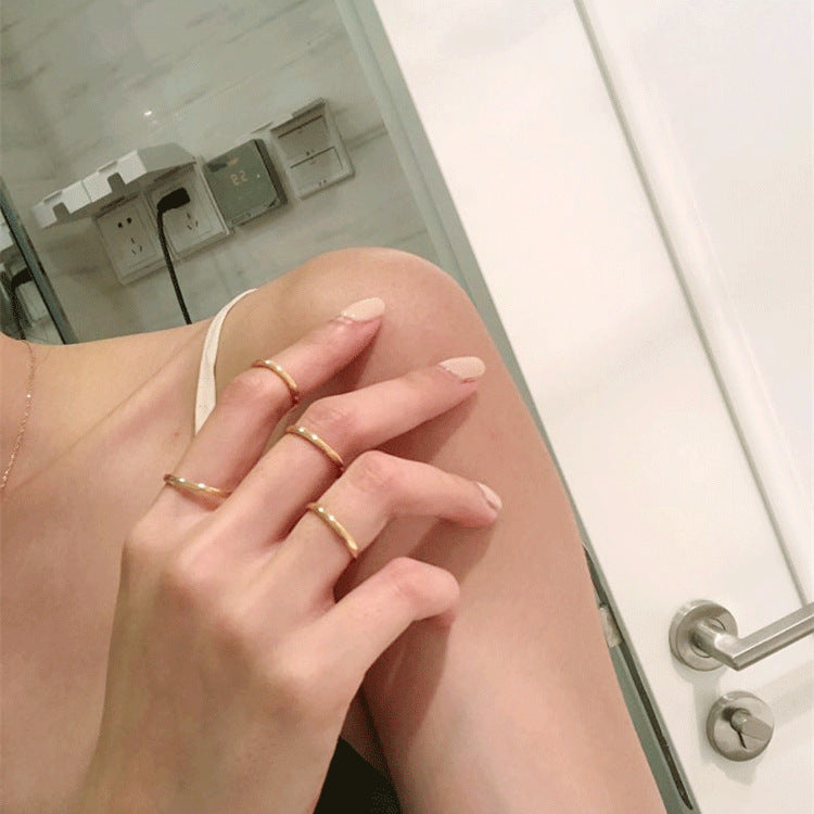 Joint Thin Female Personality Simple Stacked Rings