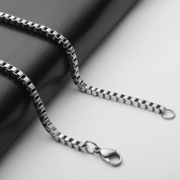 Men's Steel Titanium Box Chain Wei Accessories Necklaces