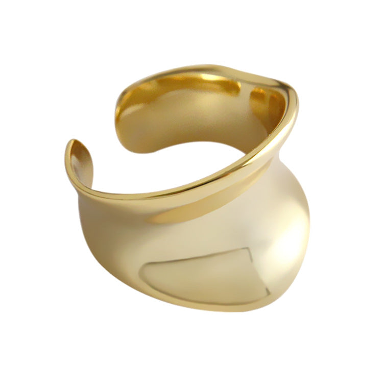 Women's Arc Concave Cold Wind Geometric U-shaped Rings
