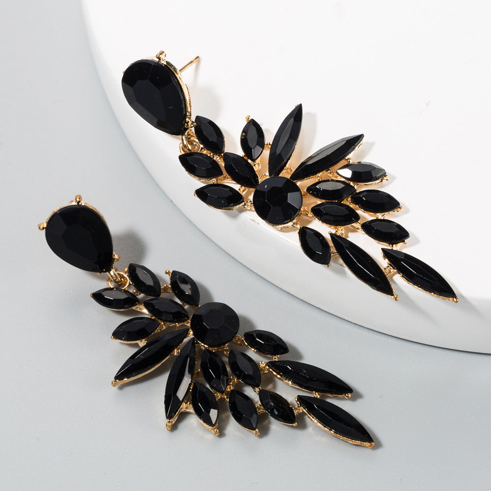 Shiny Long Wing Exaggerated Personalized The Dinner Earrings