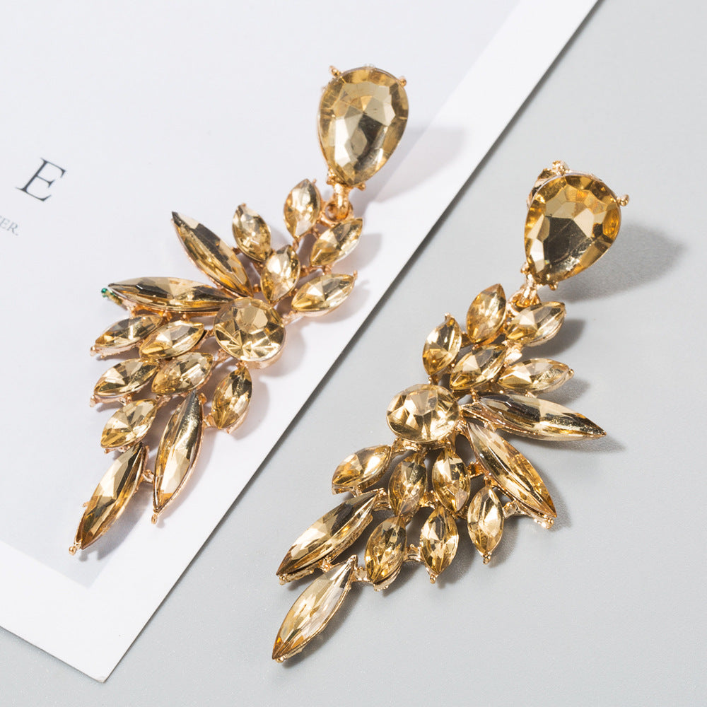Shiny Long Wing Exaggerated Personalized The Dinner Earrings