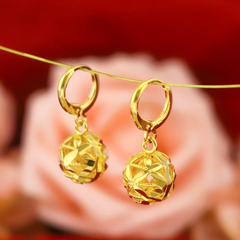 Women's Gold Simulation Ethnic Style Hollow Floral Rings